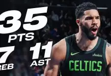 Tatum drops 35 as Celtics overcome 26-point deficit to beat 76ers