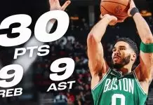 Tatum scores 30 as Celtics extend win streak against Trail Blazers