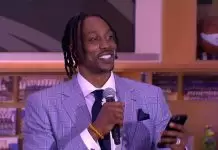 Dwight Howard reacts to his induction into Magic Hall of Fame