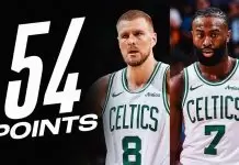Porzingis, Brown power Celtics past Suns in blowout win