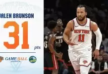 Jalen Brunson reacts to Knicks’ 19-point comeback win over Heat