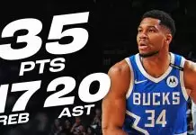 Giannis Antetokounmpo makes NBA history in Bucks’ win over 76ers
