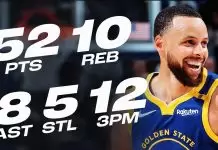 Curry drops 52 points as Warriors outlast Grizzlies in playoff race