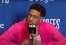 Tyrese Haliburton reacts to Game 1 win over Cavaliers