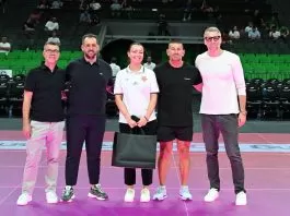 EuroLeague Legend Theodoros Papaloukas Presents Hiveact at the 2025 EHCB Coaches Congress in OAKA Basketball Arena