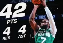 Brown drops 42 as Celtics hold off Knicks