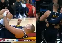 Nikola Jokic left shaken as doctor breaks down left knee injury against Heat
