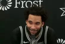 Julian Champagnie reflects on record night as Spurs edge Knicks