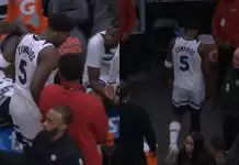 Anthony Edwards walks off Timberwolves bench after Chris Finch pulls starters
