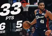 Mitchell scores 33 as Cavaliers rally past short-handed Nuggets