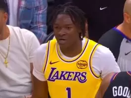 Adou Thiero explains his progress with Lakers