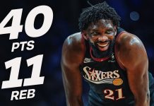 Embiid scores 40 as 76ers hold off Pelicans amid George suspension