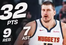Jokic powers Nuggets to franchise-record 157 points in 54-point rout of Trail Blazers