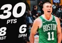 Brown, Pritchard combine for 62 as Celtics rout Lakers