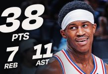 VJ Edgecombe erupts for 38 as 76ers crush Kings