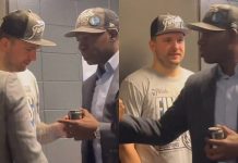 Michael Finley explains viral moment taking beer from Luka Doncic