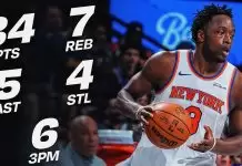 Anunoby scores 34 as Knicks dominate Nuggets in 142-103 rout