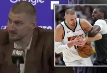 Nikola Jokic reacts to Nuggets’ Game 1 win vs Timberwolves