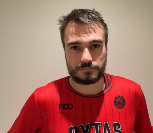 Gytis Masiulis recreates father’s iconic championship celebration
