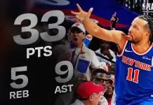 Jalen Brunson took over late as Knicks moved one win from sweeping 76ers