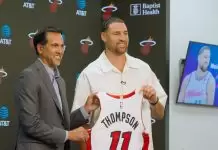 Mychal Thompson gives Klay advice on playing for Pat Riley’s Heat