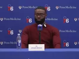 Jaylen Brown discusses his 76ers debut and new teammates