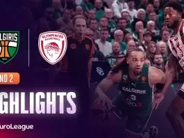 Shaquille O’Neal watches Olympiacos edge Zalgiris in Kaunas