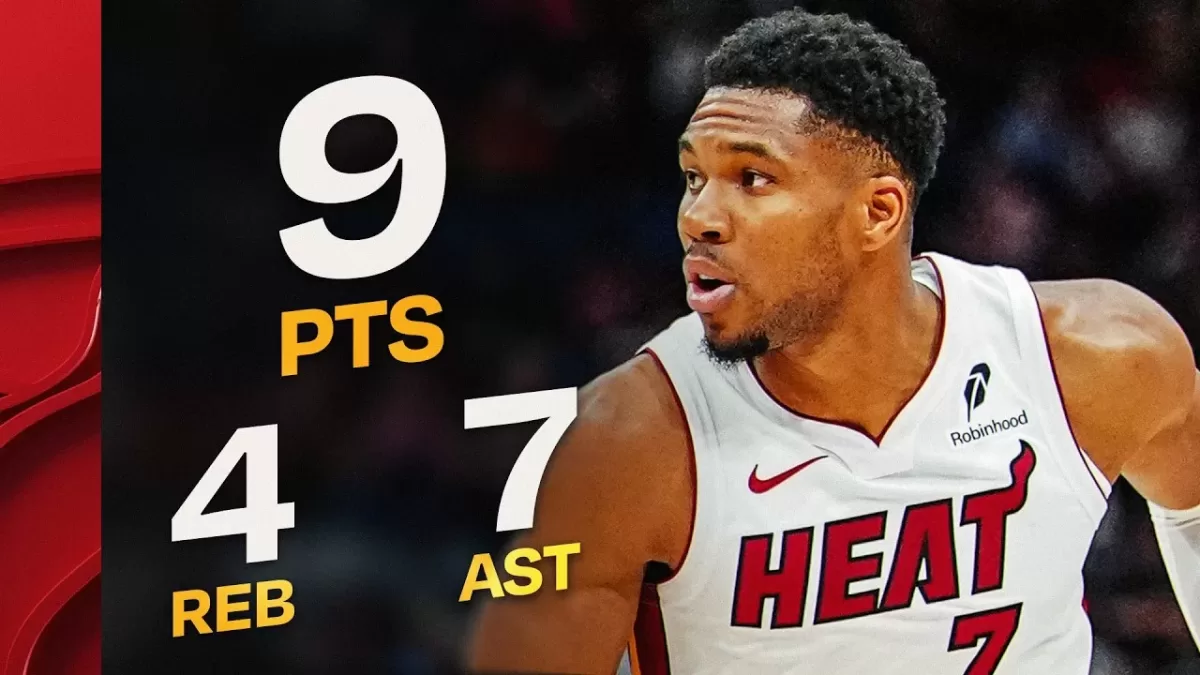 Giannis Antetokounmpo makes Heat debut in win over Raptors